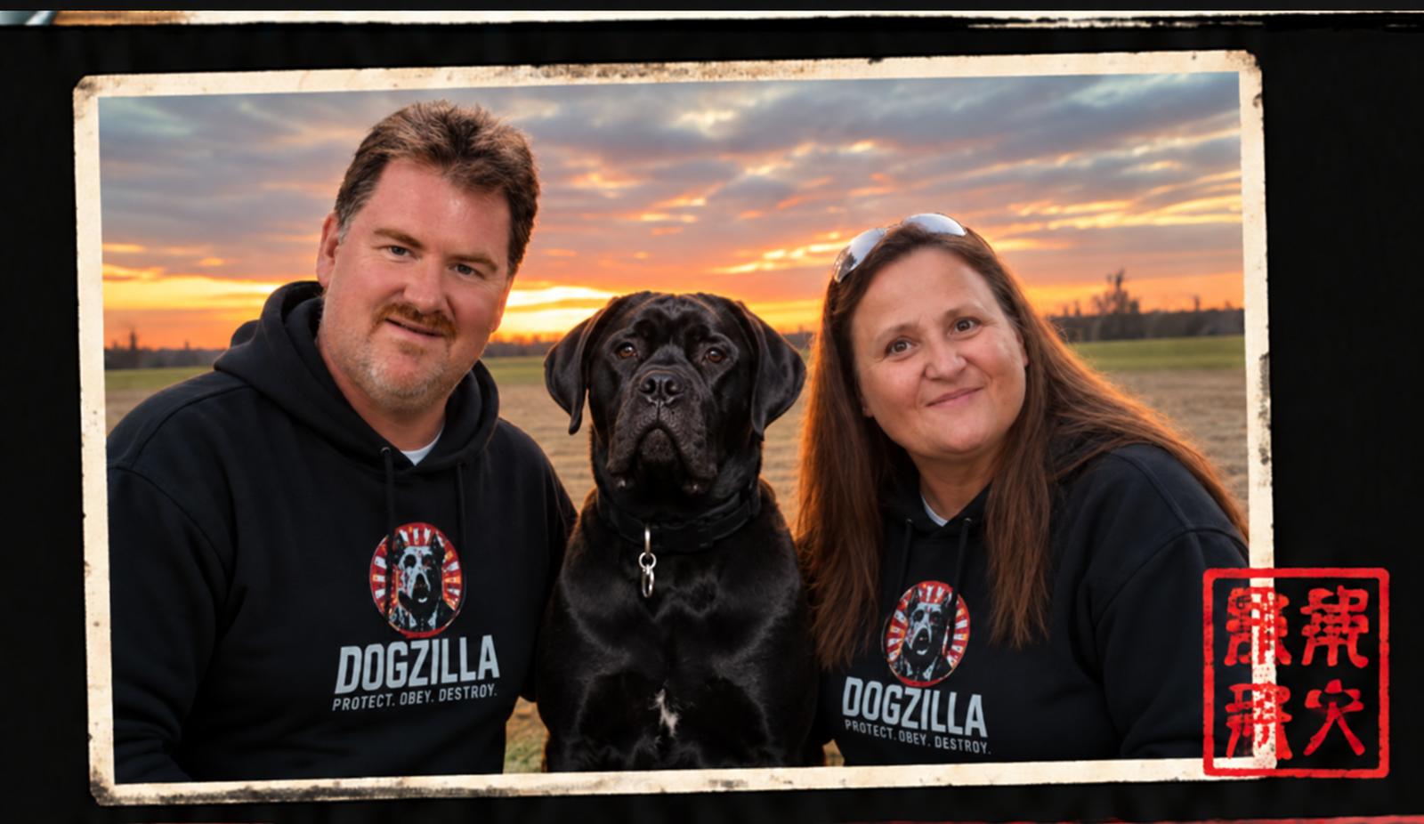 Jeff and Monique with Arietta, their Cane Corso